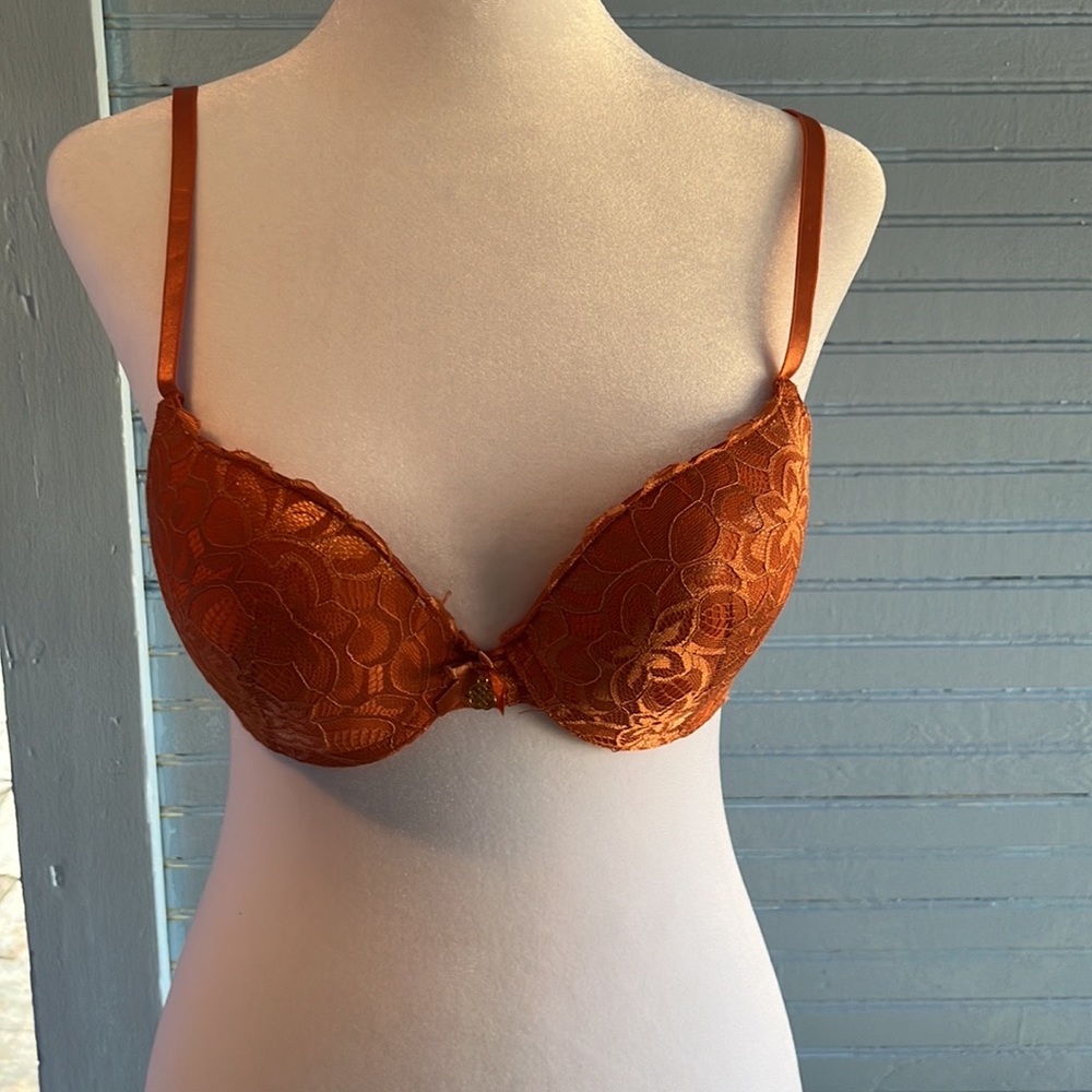 Daisy Fuentes Orange padded bra